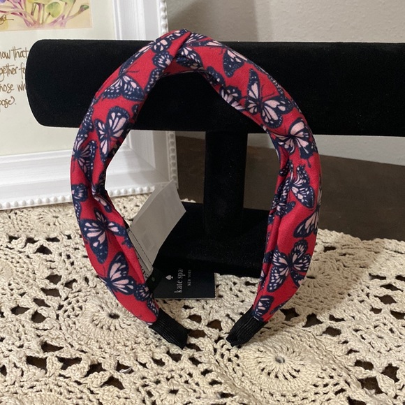 Kate Spade Butterfly Toss Twisted Headband One Size - red,blue, pink